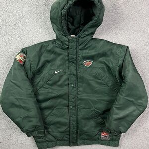 Minnesota Wild NHL‎ Hockey Jacket Coat Green Nike Kids Youth M